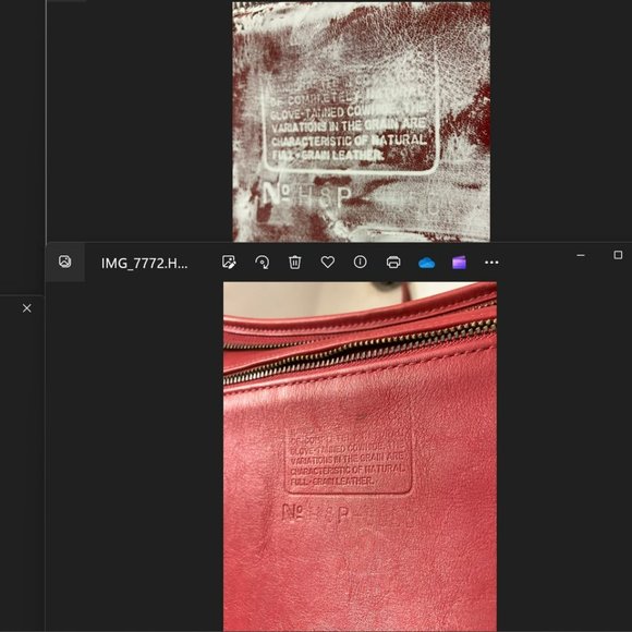 Vintage Coach Slim Duffle #9060 cross-body / Shoulder bag from 1998 in Red - Picture 12 of 13